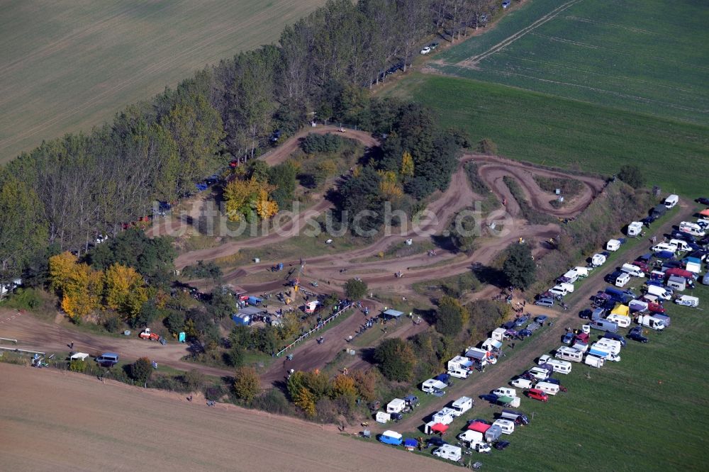 Luftbild Schönfeld - Rennstrecke der Rennbahn MX Arena in Schönfeld im Bundesland Brandenburg