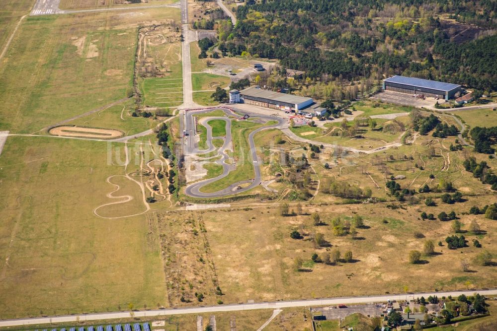 Luftaufnahme Niedergörsdorf - Rennstrecke der Rennbahn Go-Kartbahn in Niedergörsdorf im Bundesland Brandenburg, Deutschland