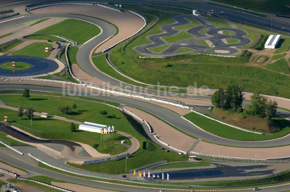 Luftaufnahme Hohenstein-Ernstthal - Rennstrecke der Rennbahn Sachsenring in Hohenstein-Ernstthal im Bundesland Sachsen