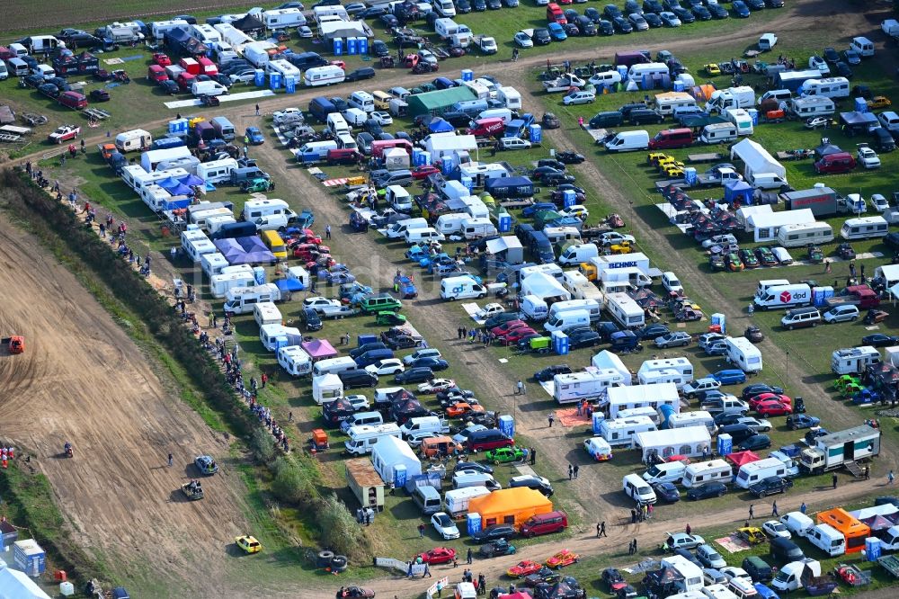 Luftbild Wegendorf - Rennstrecke der Rennbahn Stock Car Rennen in