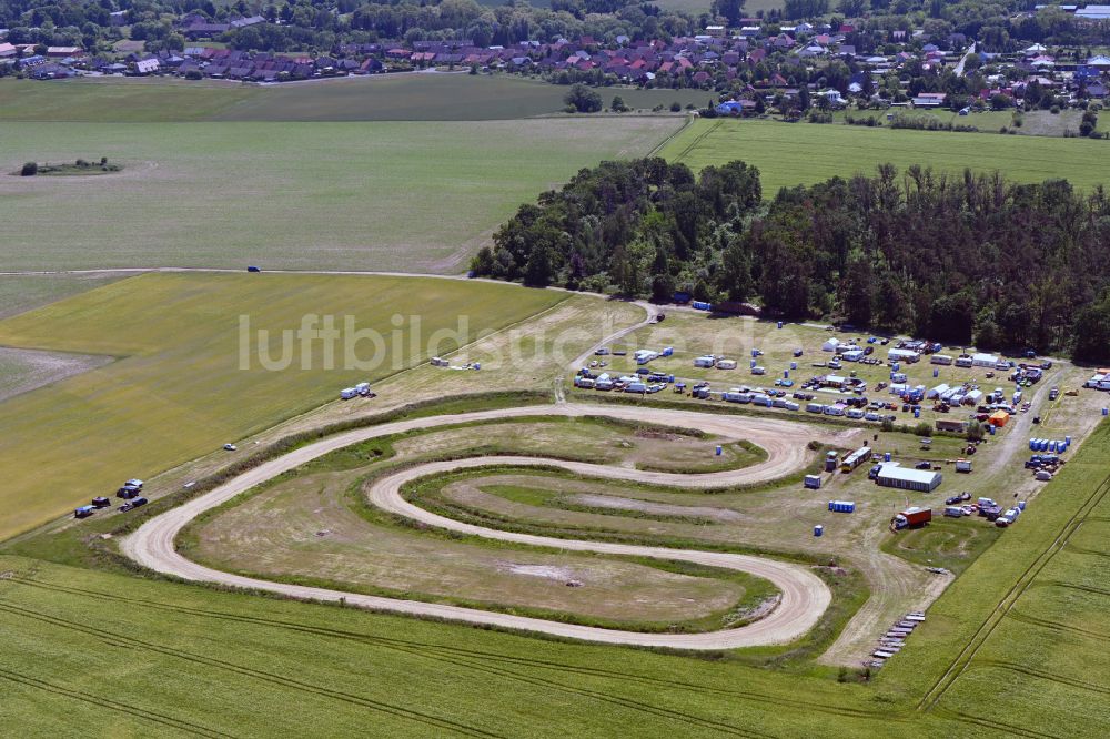 Luftbild Wegendorf - Rennstrecke der Rennbahn Stock Car Rennen in Wegendorf im Bundesland Brandenburg, Deutschland