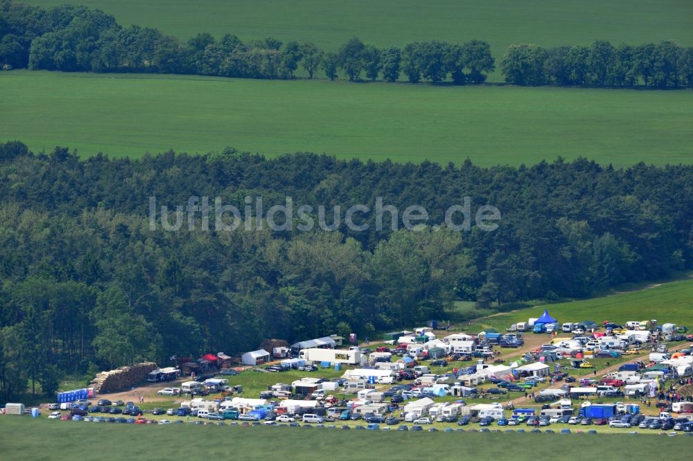 Altlandsberg von oben - Rennveranstaltung auf der Stockcar - Arena - Altlandsberg im Bundesland Brandenburg