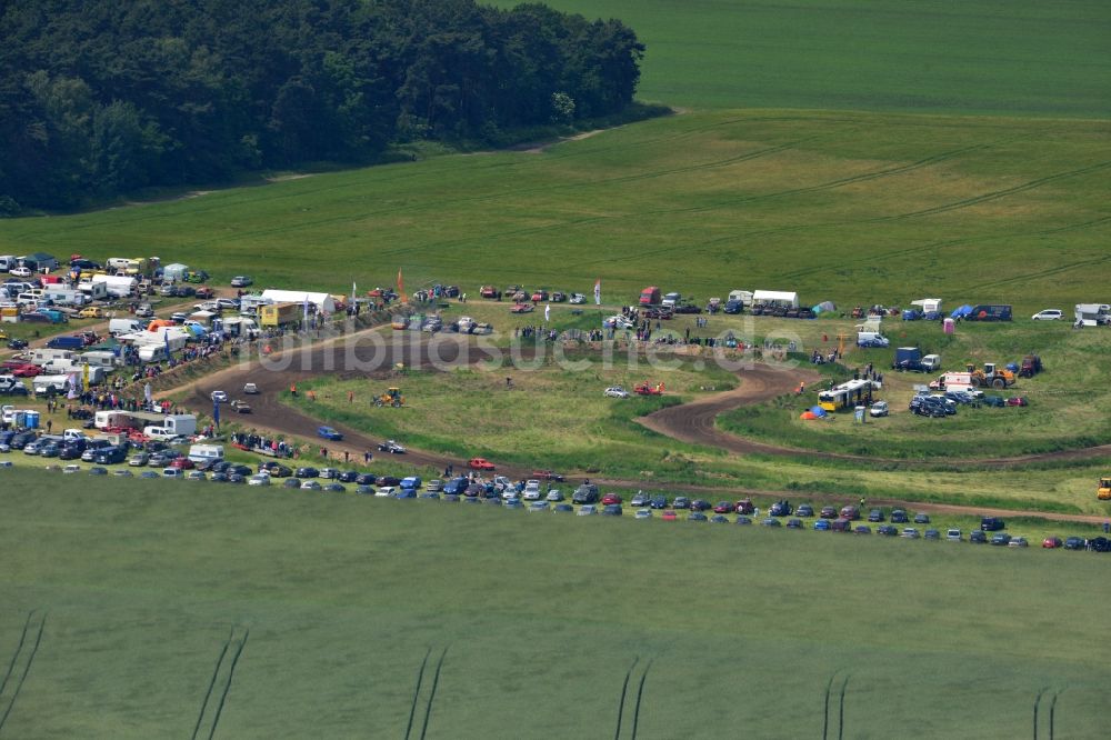 Luftbild Altlandsberg - Rennveranstaltung auf der Stockcar - Arena - Altlandsberg im Bundesland Brandenburg