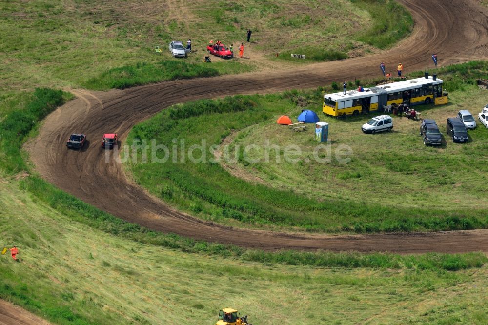 Luftbild Altlandsberg - Rennveranstaltung auf der Stockcar - Arena - Altlandsberg im Bundesland Brandenburg