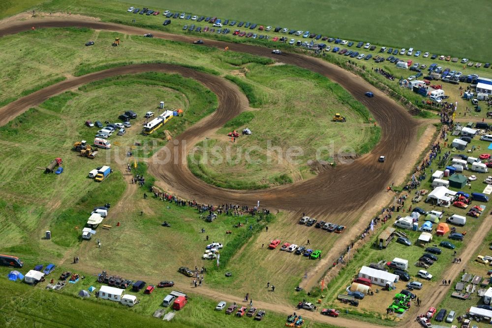 Luftbild Altlandsberg - Rennveranstaltung auf der Stockcar - Arena - Altlandsberg im Bundesland Brandenburg