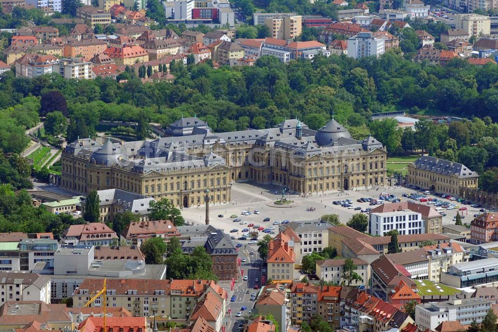 Luftbild Würzburg - Residenz und Hofgarten Würzburg