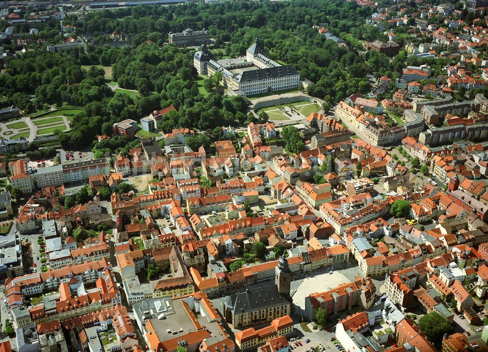 Gotha von oben - Residenzstadt Gotha in Thüringen