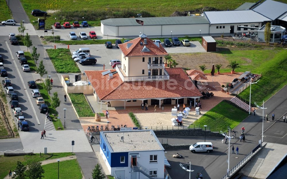 Bitterfeld von oben - Restaurant Seensucht in Bitterfeld in Sachsen-Anhalt / Saxony-Anhalt