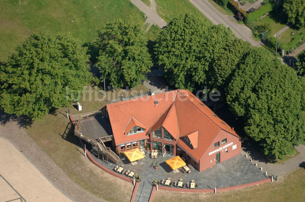 Wittenberge von oben - Restaurant Zum Fährmann in Wittenberge