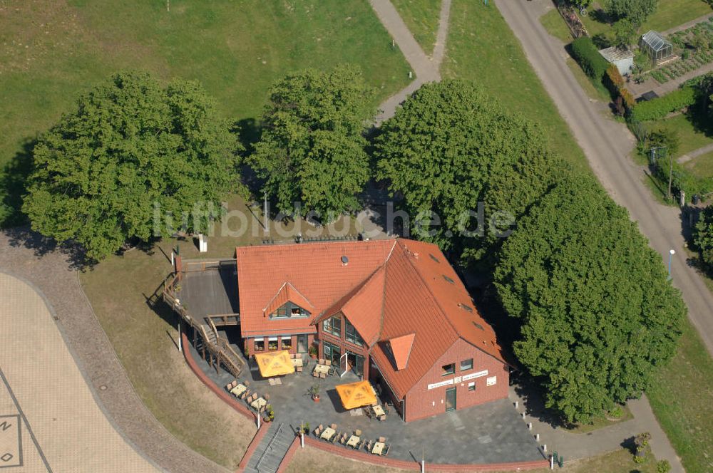 Wittenberge aus der Vogelperspektive: Restaurant Zum Fährmann in Wittenberge