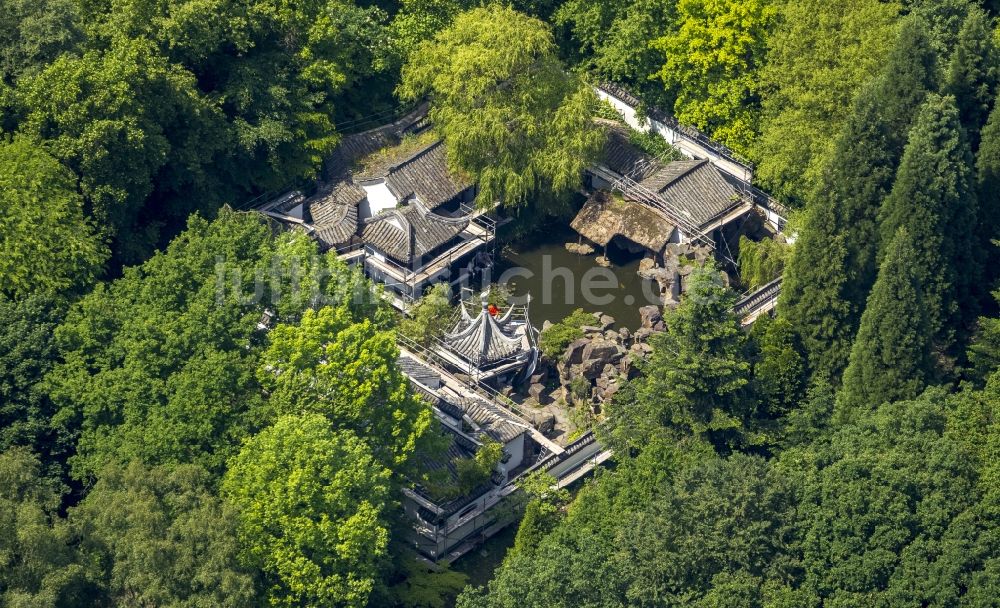 Luftaufnahme Bochum Restauration Des Chinesischer Garten Auf Dem