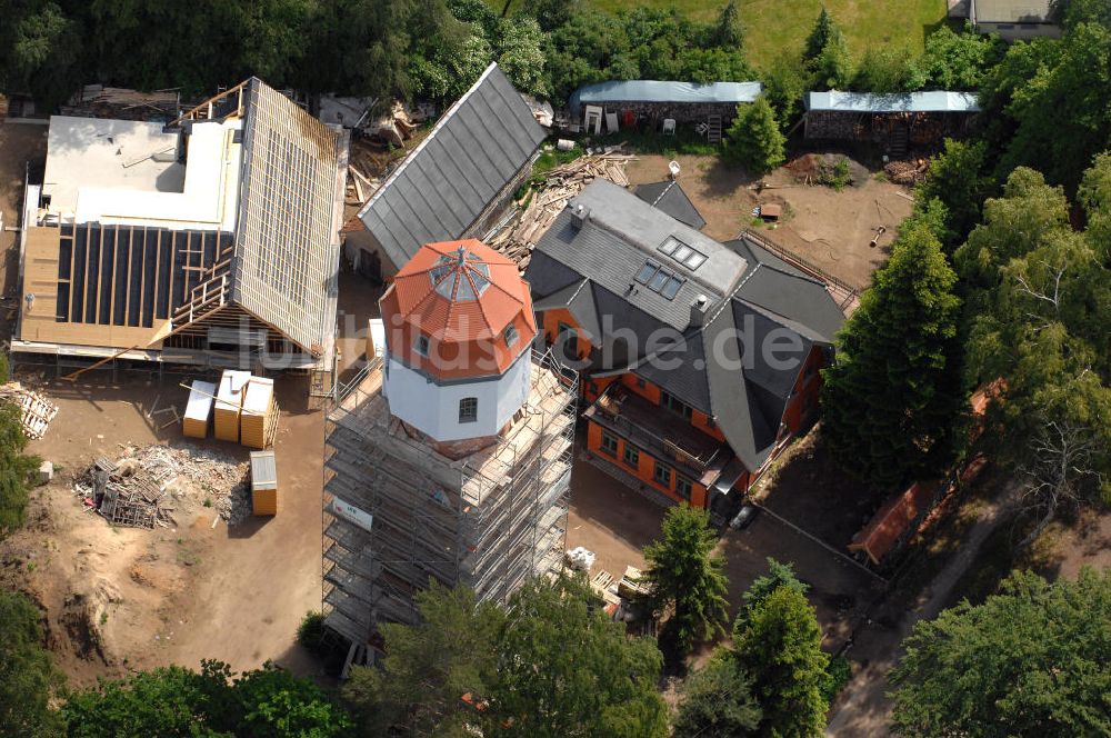 Graal-Müritz aus der Vogelperspektive: Restaurationsarbeiten am Wasserturm in Graal-Müritz in Mecklenburg-Vorpommern