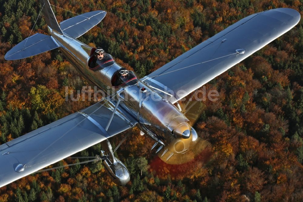 Luftbild Mengen - Restauriertes Flugzeug RYAN STA SPECIAL Star Ship beim Flug bei Mengen im Bundesland Baden-Württemberg