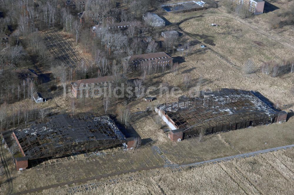 Luftaufnahme Schönwalde - Reste des aufgegebenen Flugplatz Schönwalde