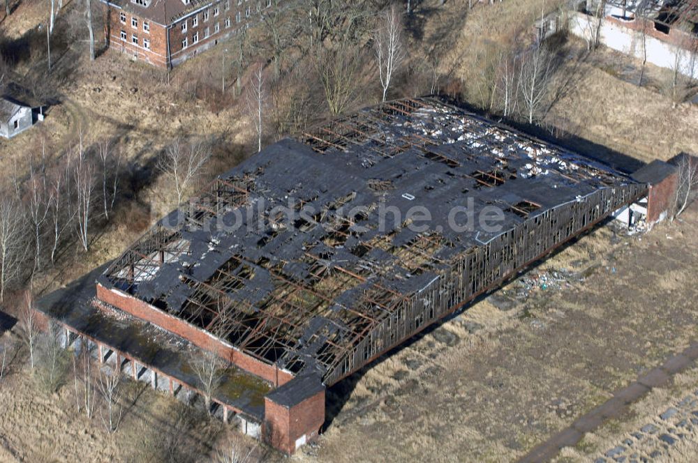 Schönwalde von oben - Reste des aufgegebenen Flugplatz Schönwalde