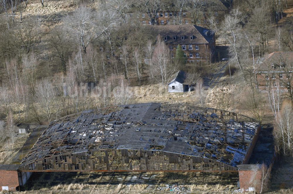 Luftaufnahme Schönwalde - Reste des aufgegebenen Flugplatz Schönwalde