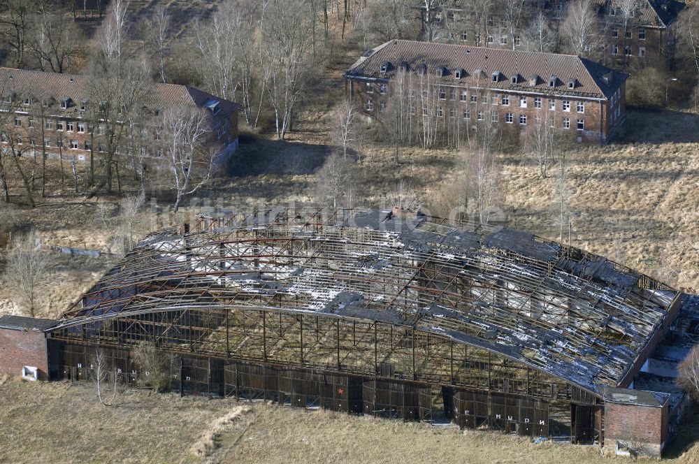 Schönwalde aus der Vogelperspektive: Reste des aufgegebenen Flugplatz Schönwalde