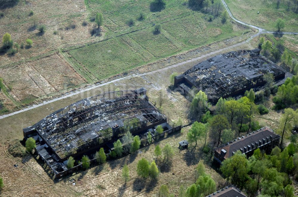 Luftbild SCHÖNWALDE - Reste des aufgegebenen Flugplatz Schönwalde