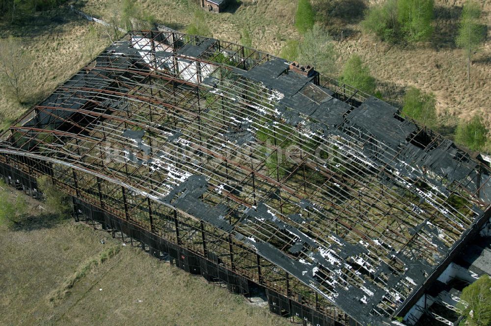 SCHÖNWALDE von oben - Reste des aufgegebenen Flugplatz Schönwalde