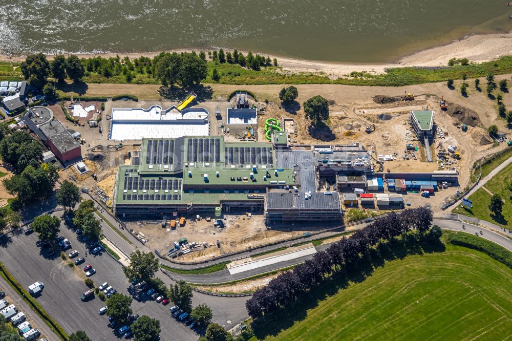 Luftbild Wesel - Revitalisierung des Freibad- Schwimmbeckenanlagen Rheinbad in Wesel im Bundesland Nordrhein-Westfalen, Deutschland