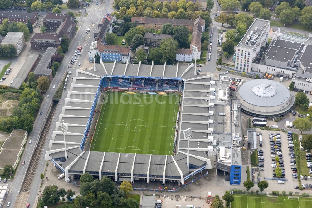 Luftbild Bochum - rewirpower STADION Bochum beim Fußball - Spiel der 2.Bundesliga VfL Bochum 1848 gegen VfR Aalen in Bochum im Bundesland Nordrhein-Westfalen