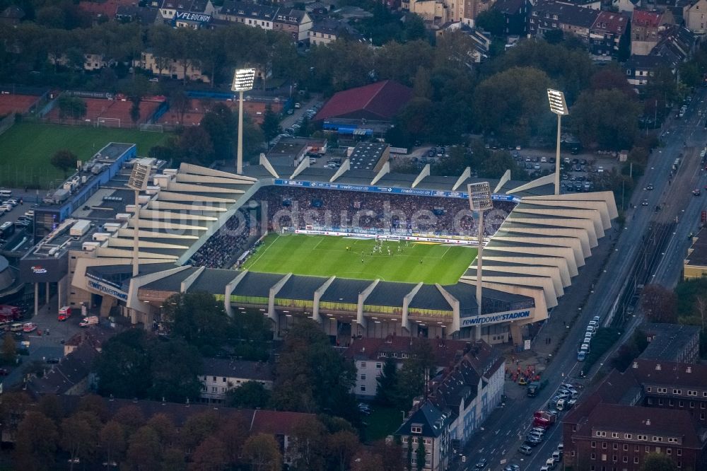 Bochum von oben - rewirpowerSTADION in Bochum im Bundesland Nordrhein-Westfalen