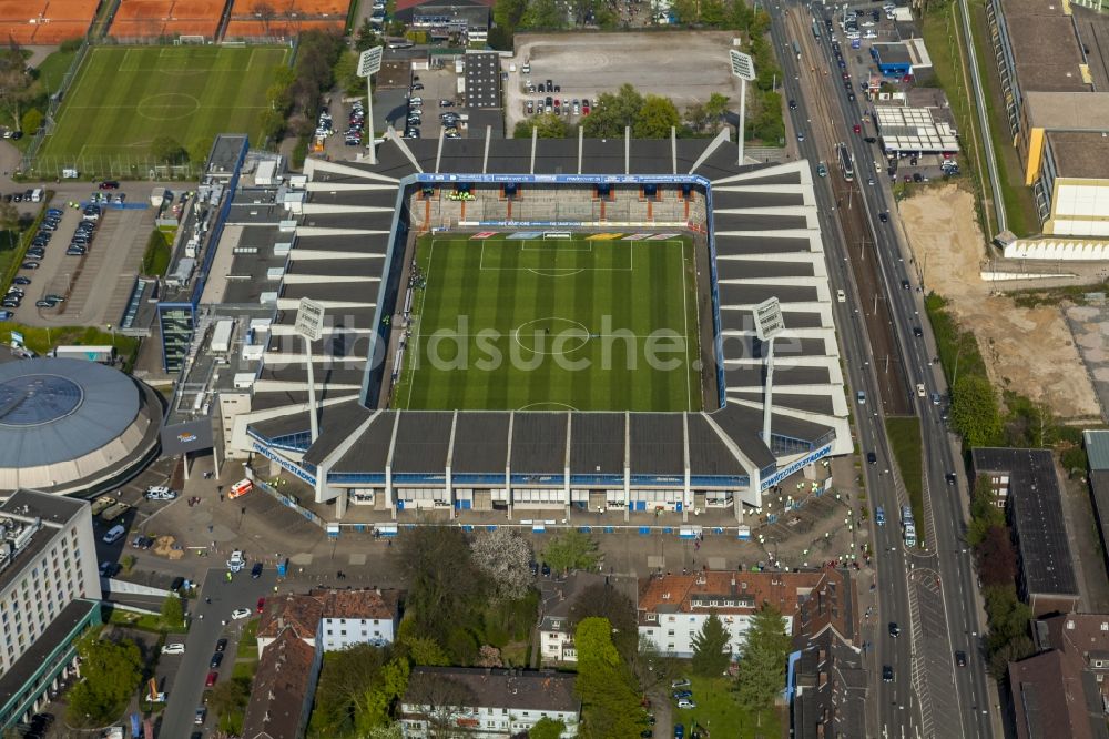 Bochum aus der Vogelperspektive: RewirpowerSTADION in Bochum im Bundesland Nordrhein-Westfalen