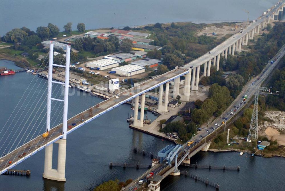 Stralsund aus der Vogelperspektive: Rügendamm Brücke/größtes deutsches Brückenbauvorhaben