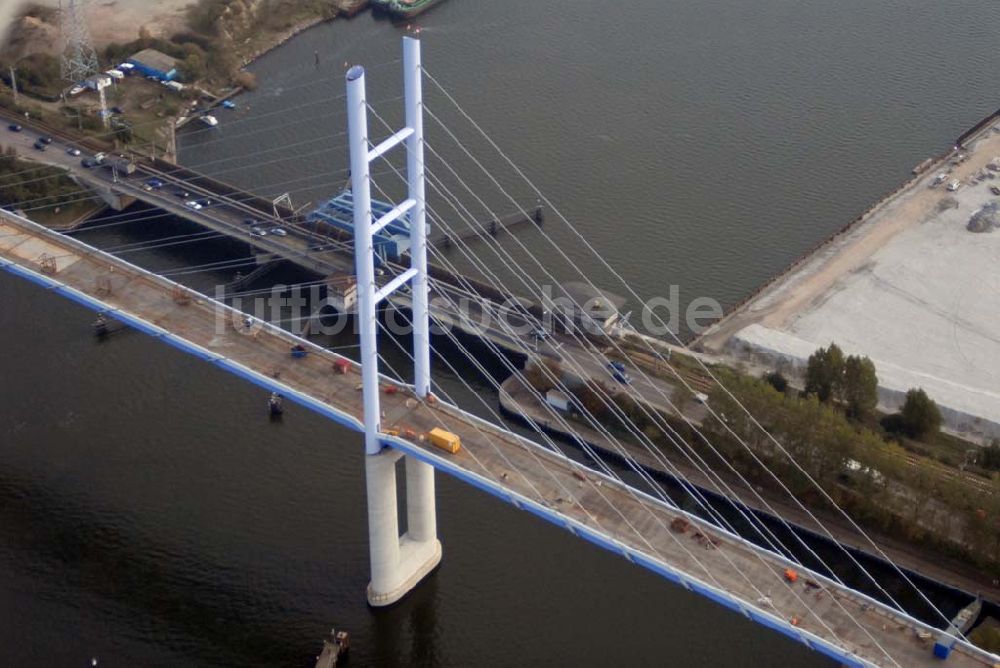 Luftbild Stralsund - Rügendamm Brücke/größtes deutsches Brückenbauvorhaben