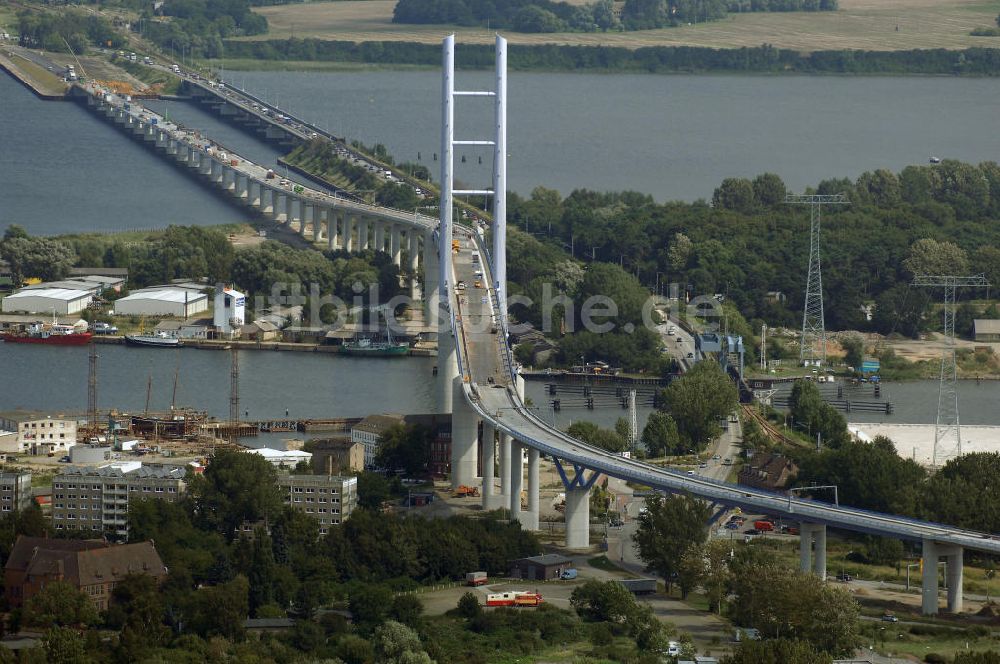 Stralsund aus der Vogelperspektive: Rügendamm Brücke/größtes deutsches Brückenbauvorhaben