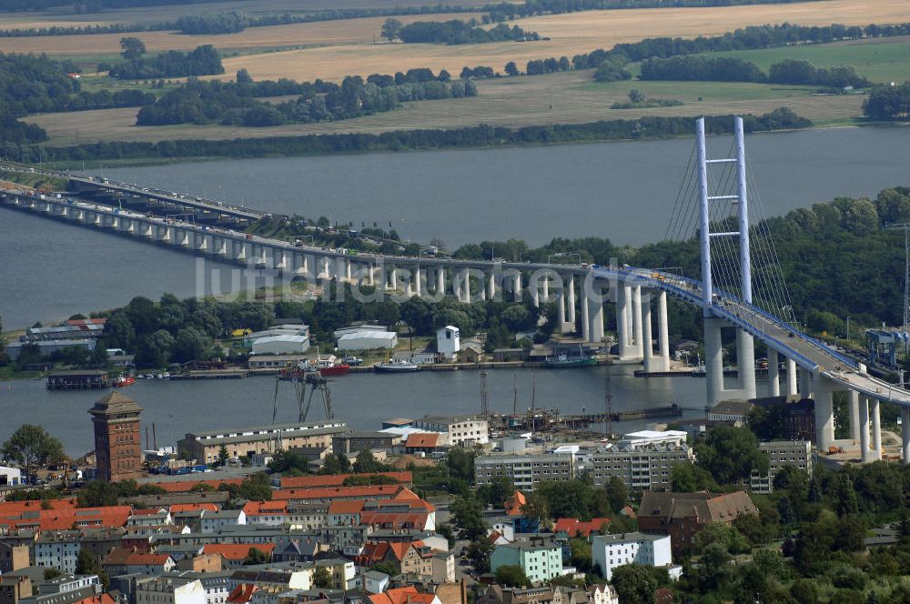 Stralsund aus der Vogelperspektive: Rügendamm Brücke/größtes deutsches Brückenbauvorhaben