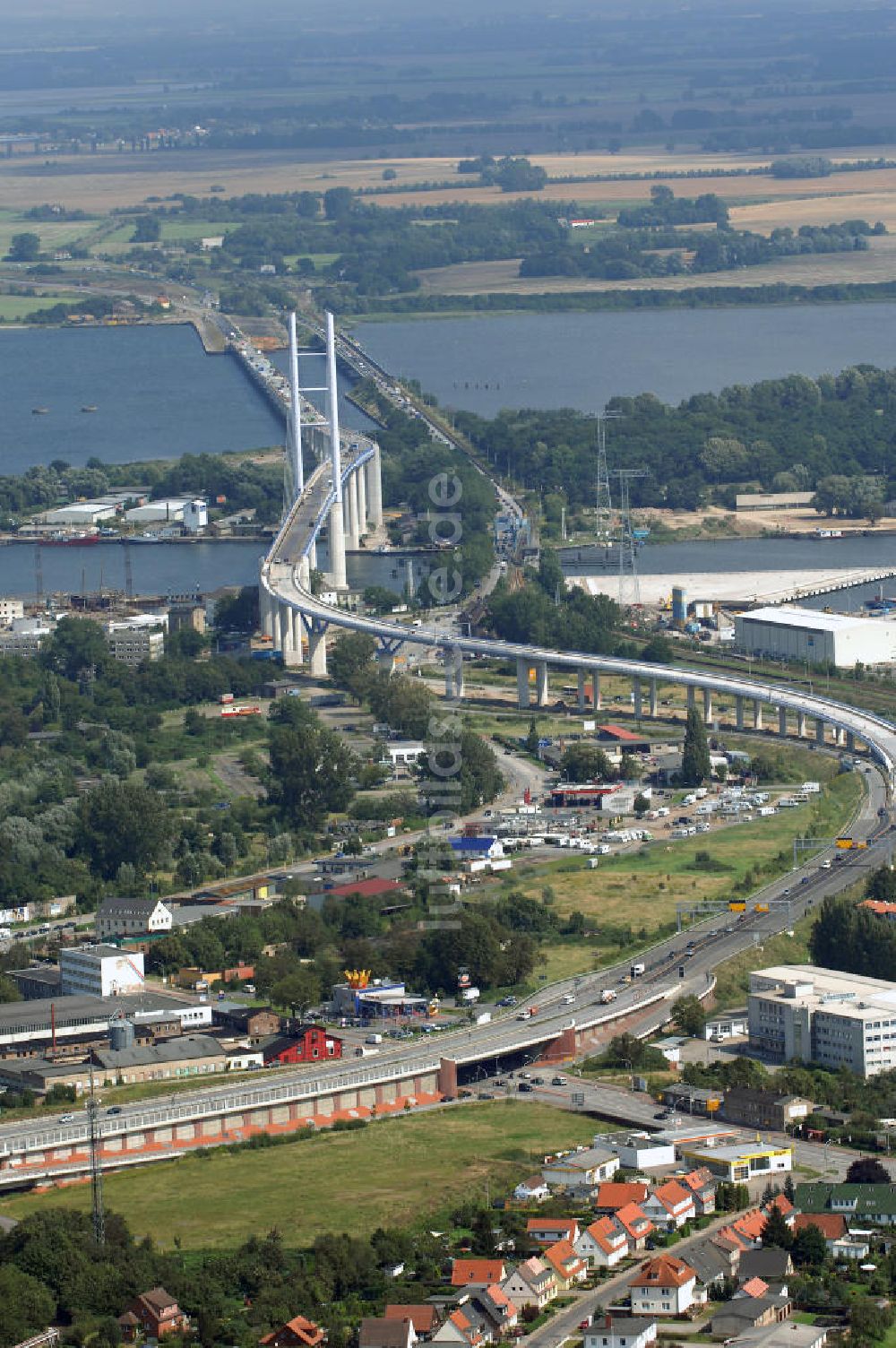 Stralsund aus der Vogelperspektive: Rügendamm Brücke/größtes deutsches Brückenbauvorhaben