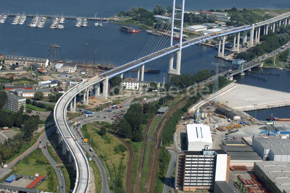 Luftbild Stralsund - Rügendamm Brücke/größtes deutsches Brückenbauvorhaben