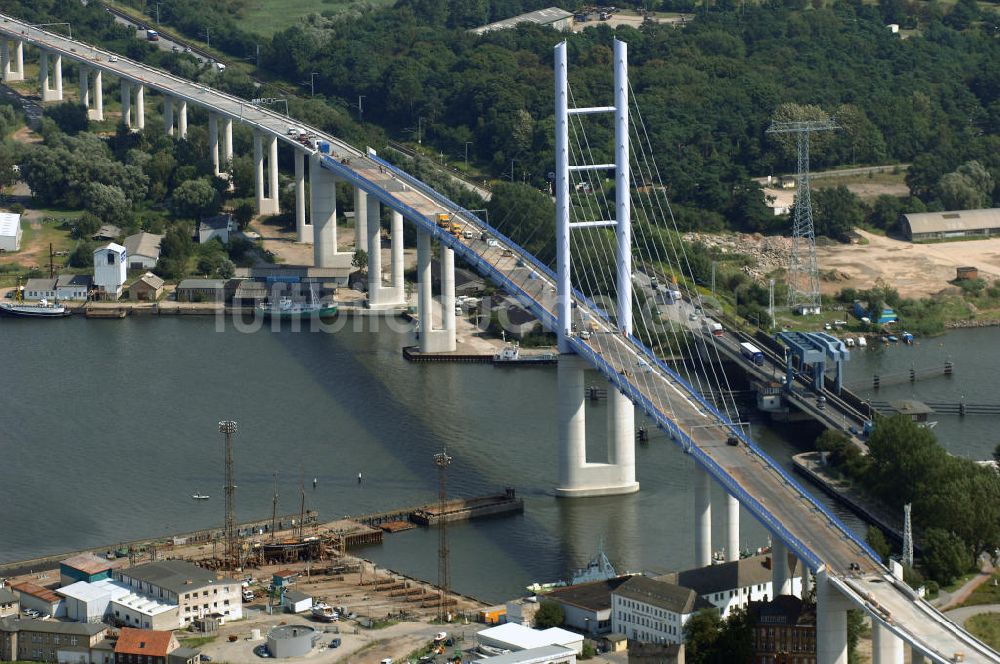 Stralsund aus der Vogelperspektive: Rügendamm Brücke/größtes deutsches Brückenbauvorhaben