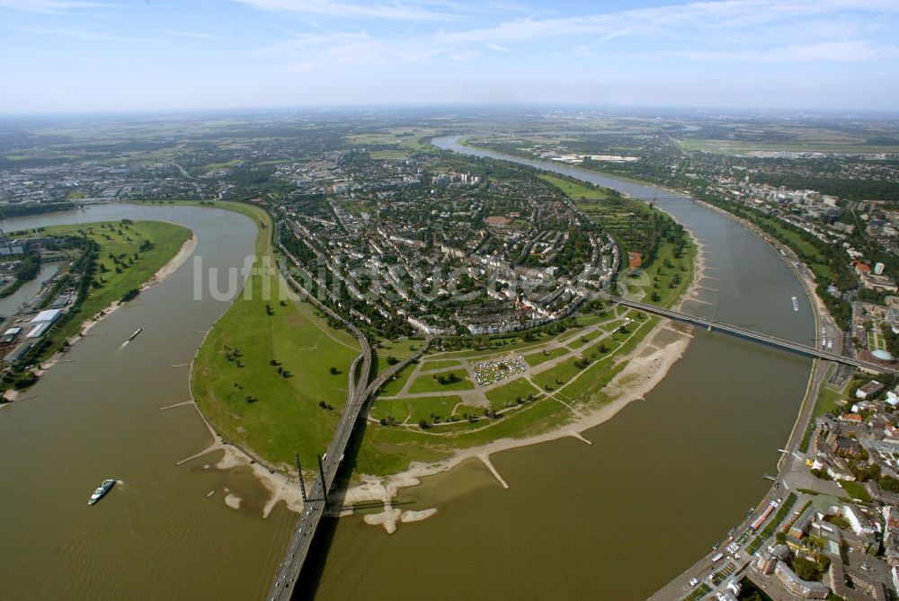 Düsseldorf von oben - Rhein Duesseldorf