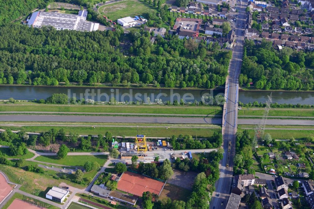 Essen von oben - Rhein-Herne-Kanal in Essen im Bundesland Nordrhein-Westfalen