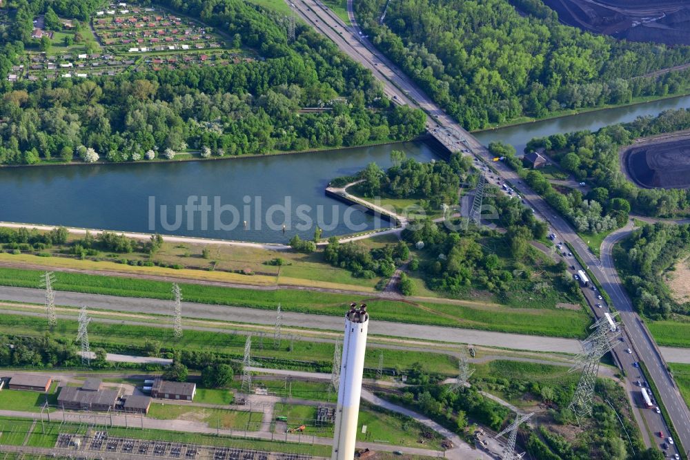 Luftaufnahme Essen - Rhein-Herne-Kanal in Essen im Bundesland Nordrhein-Westfalen