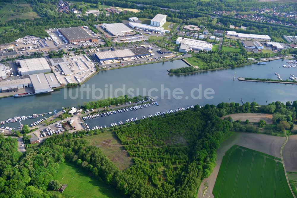 Herne aus der Vogelperspektive: Rhein-Herne-Kanal in Herne im Bundesland Nordrhein-Westfalen