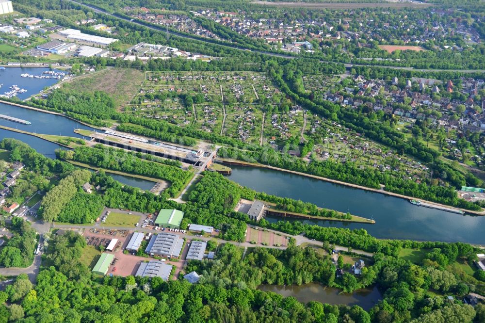 Luftaufnahme Herne - Rhein-Herne-Kanal in Herne im Bundesland Nordrhein-Westfalen