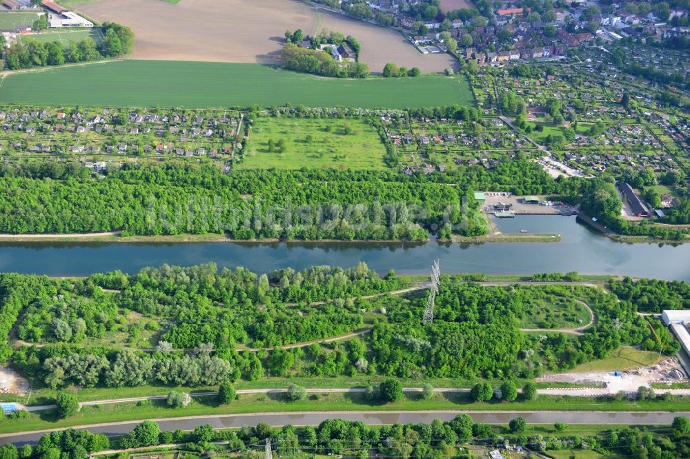 Herne aus der Vogelperspektive: Rhein-Herne-Kanal in Herne im Bundesland Nordrhein-Westfalen