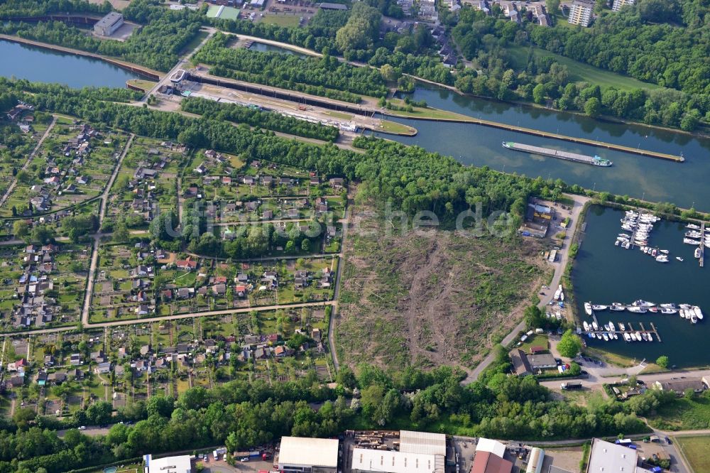 Herne aus der Vogelperspektive: Rhein-Herne-Kanal in Herne im Bundesland Nordrhein-Westfalen