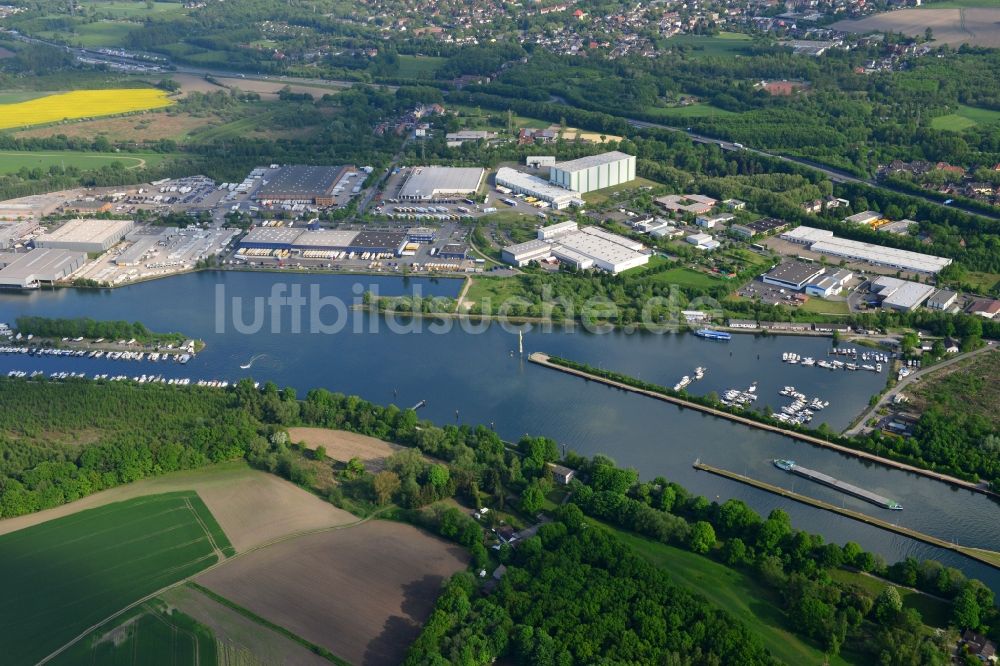 Herne von oben - Rhein-Herne-Kanal in Herne im Bundesland Nordrhein-Westfalen