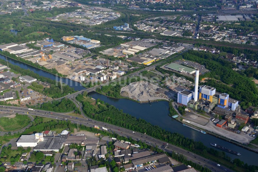 Luftaufnahme Oberhausen - Rhein-Herne-Kanal in Oberhausen im Bundesland Nordrhein-Westfalen