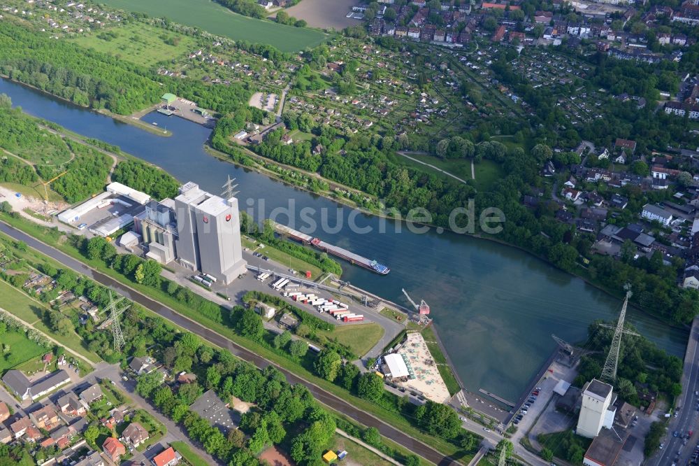 Recklinghausen aus der Vogelperspektive: Rhein-Herne-Kanal in Recklinghausen im Bundesland Nordrhein-Westfalen