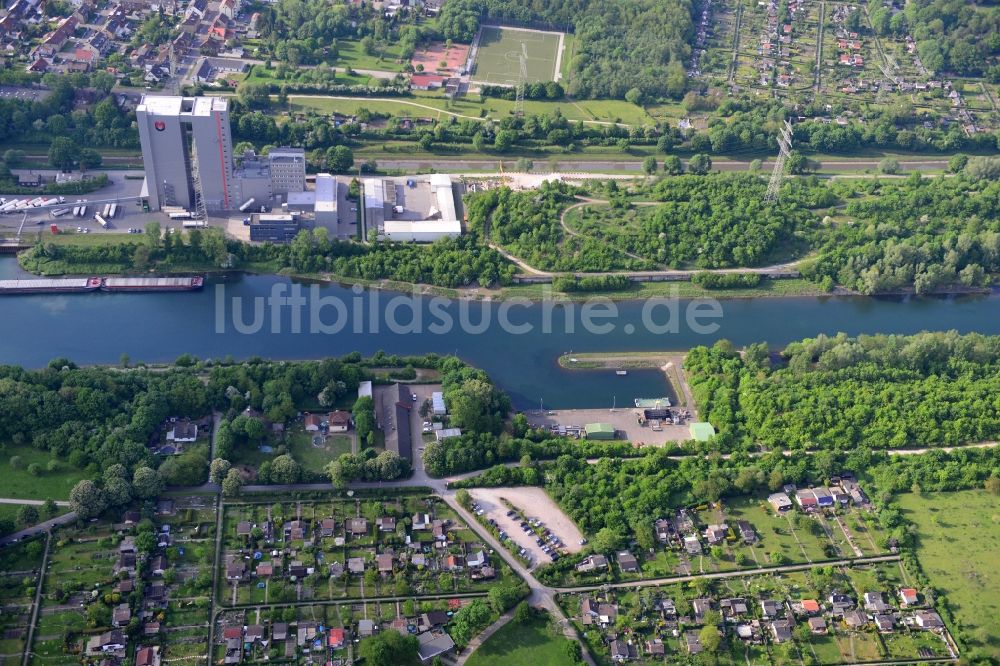 Recklinghausen von oben - Rhein-Herne-Kanal in Recklinghausen im Bundesland Nordrhein-Westfalen