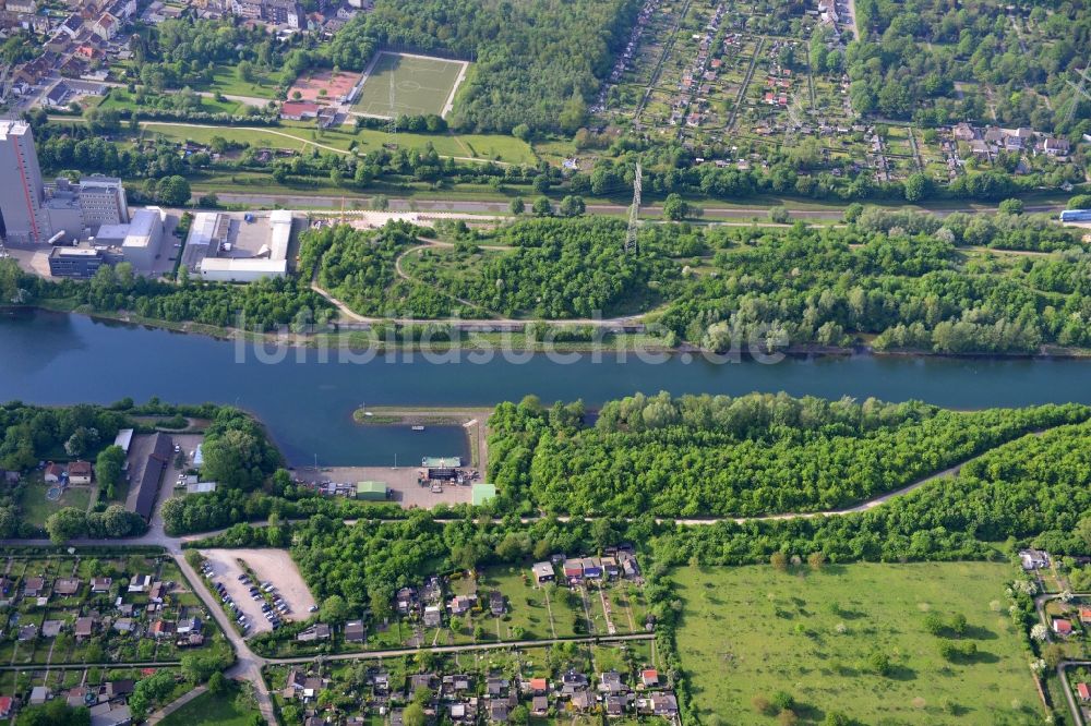 Recklinghausen aus der Vogelperspektive: Rhein-Herne-Kanal in Recklinghausen im Bundesland Nordrhein-Westfalen