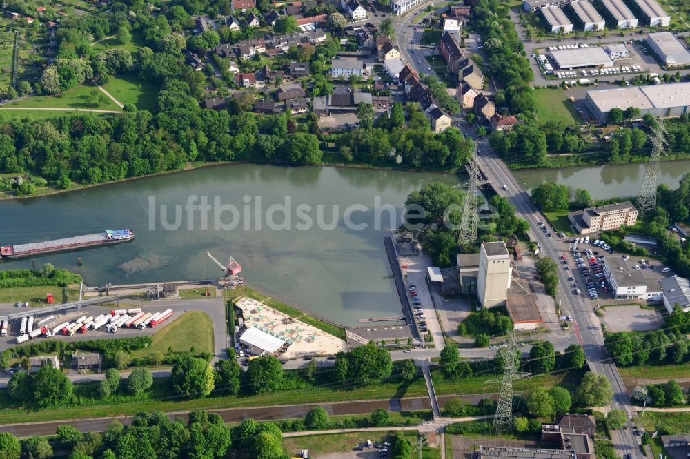 Recklinghausen von oben - Rhein-Herne-Kanal in Recklinghausen im Bundesland Nordrhein-Westfalen