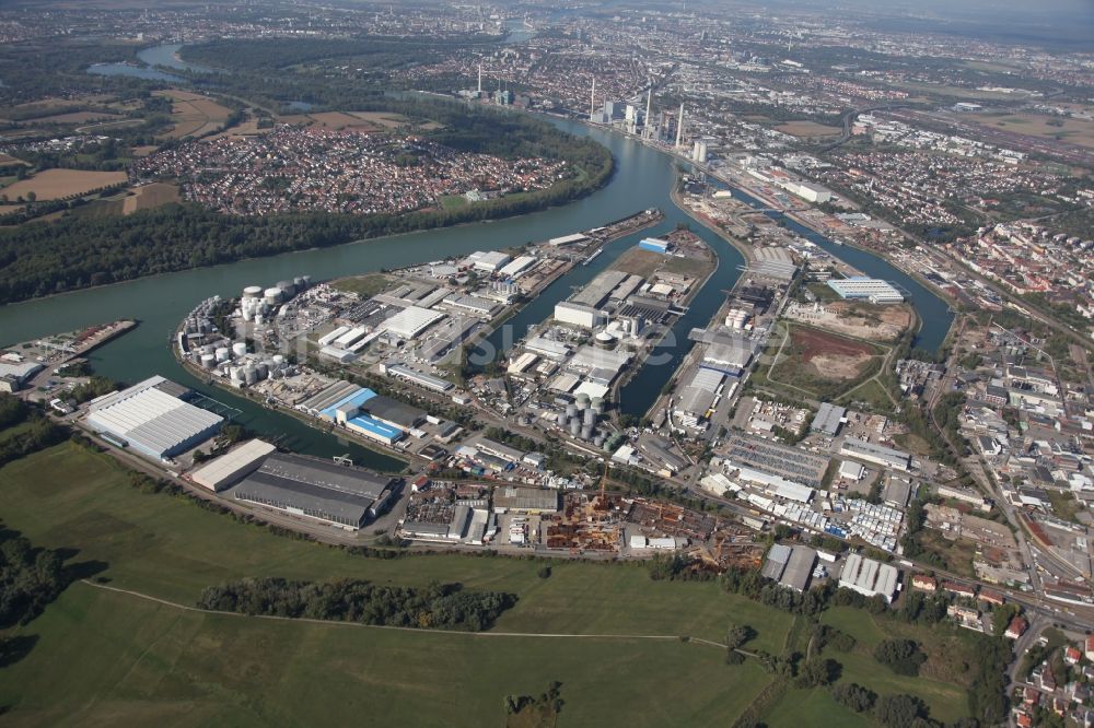 Mannheim aus der Vogelperspektive: Rheinauhafen in Mannheim im Bundesland Baden-Württemberg