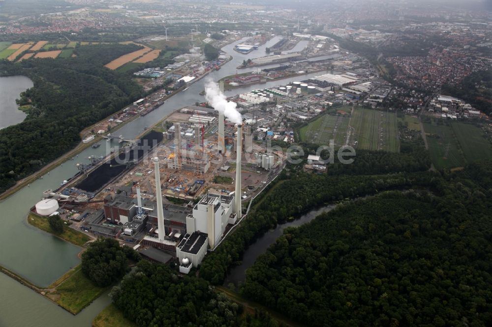 Karlsruhe von oben - Rheinhafen-Dampfkraftwerk in Karlsruhe im Bundesland Baden-Württemberg