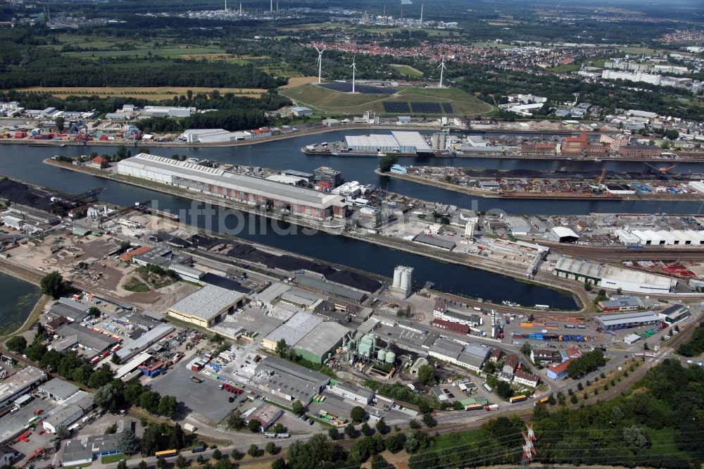 Luftbild Karlsruhe - Rheinhafen in Karlsruhe im Bundesland Baden-Württemberg